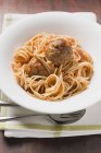 Spaghetti pasta with meatballs — Stock Photo