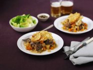 Lamb stew with salad — Stock Photo