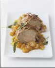 Pork fillet with prosciutto — Stock Photo