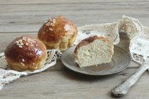 Milkbread sugar buns — Stock Photo