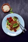 Spaghetti bolognese pasta with minced meat — Stock Photo
