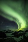 Northern Lights over Juneau Icefield, Tongass National Forest; Alaska, United States of America — Stock Photo
