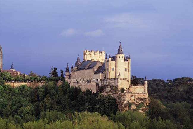 View of old castle among trees — Stock Photo