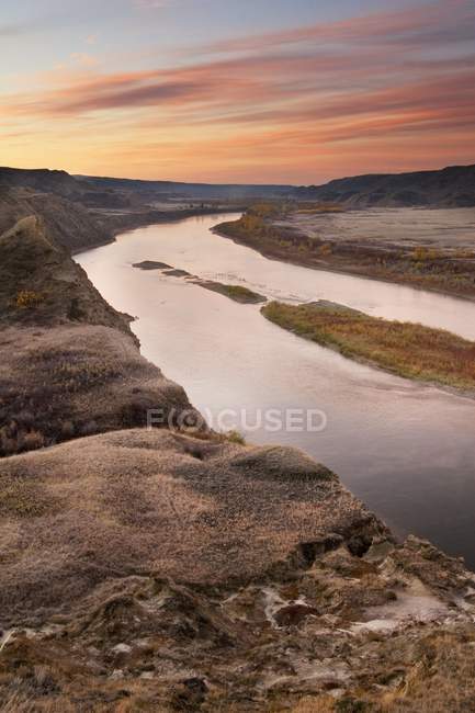 Red Deer River Before Sunrise — Stock Photo