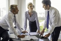 Colleagues working together in office — Stock Photo