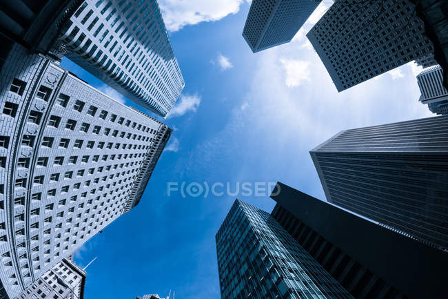 Office buildings at financial district — Stock Photo