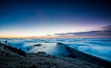Amazing mountain scenery at scenoc sunrise, Sichuan yaan Xing county — Stock Photo