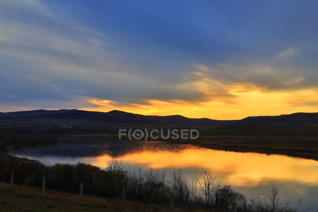 Beautiful landscape with EerguNa River in Hulun Buir, Inner Mongolia — Stock Photo