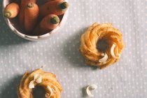 Donuts with chocolate shavings — Stock Photo