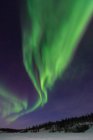 Vista panorámica de las majestuosas auroras boreales, Yellowknife, Territorios del Noroeste, Canadá - foto de stock